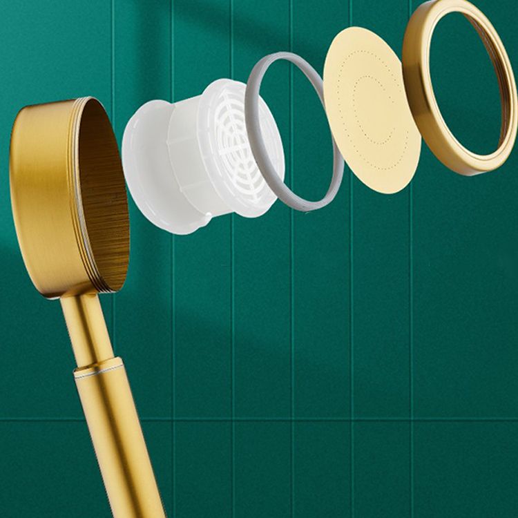 Gold Handheld Shower Head Pressurized 304 Stainless Steel Shower Head