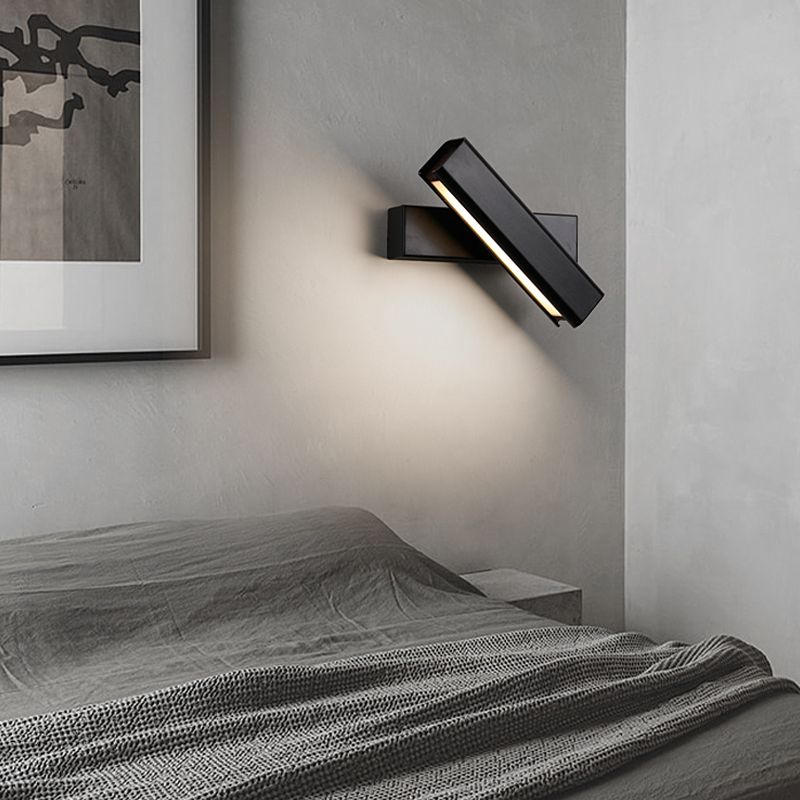 Modern Simple Aluminum Wall Light Rectangle Shape Rotatable Wall Lamp for Living Room