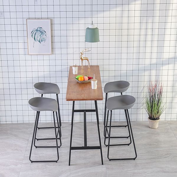 Indoor Glam Bar Table Set 1/2/3/5 Pieces Solid Wood Trestle Counter Set in Natural