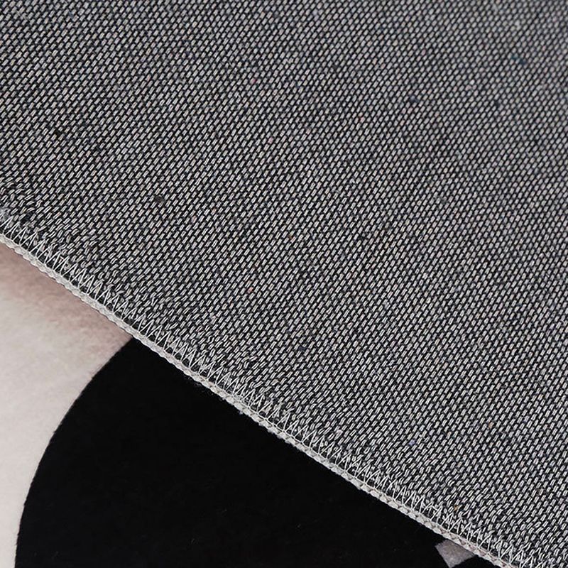 Black Striped Rug Polyester Simple Rug Washable Area Rug for Living Room