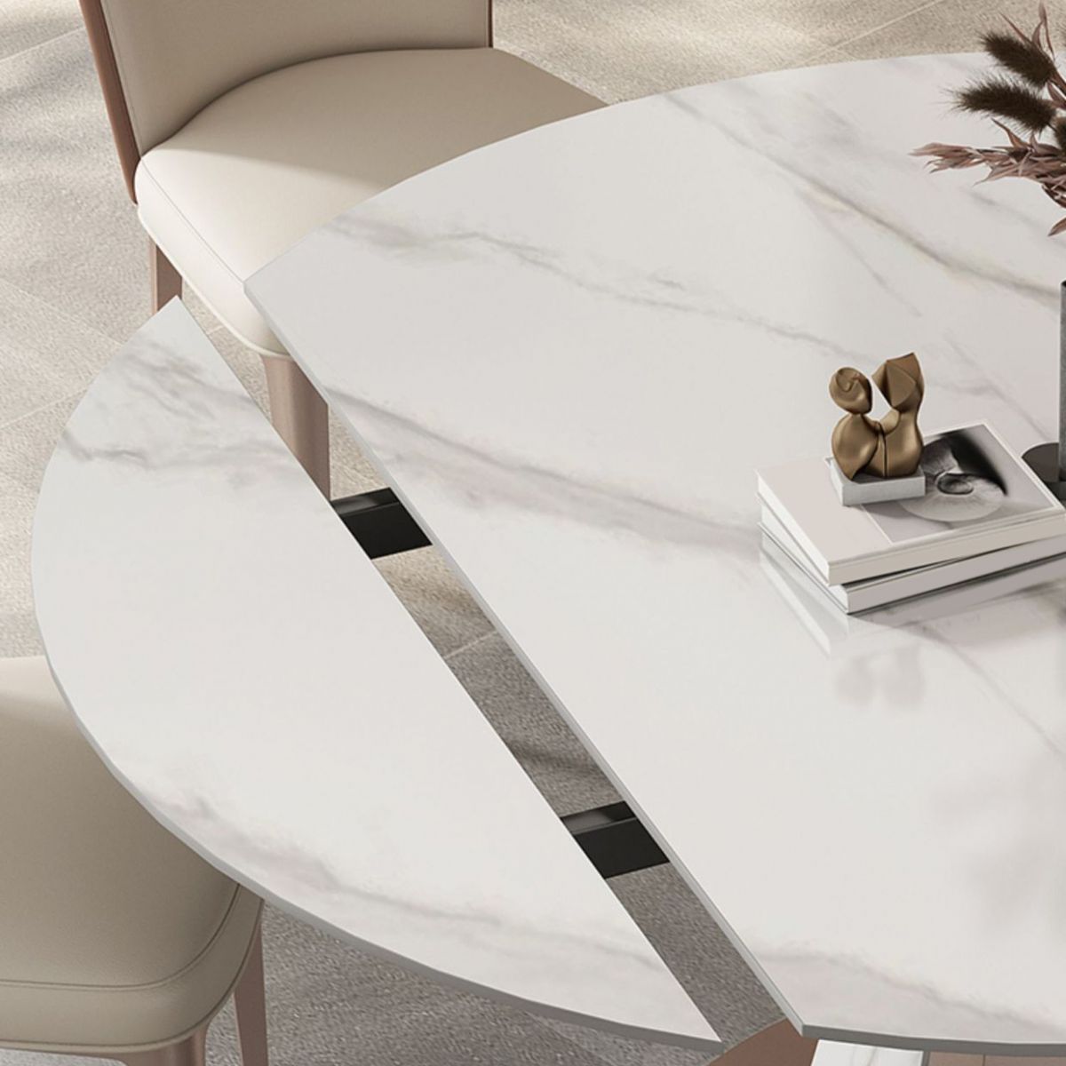 Modern Sintered Stone Dining Table Set 1/2/5/7/9 Pieces Dining Set for Home Use