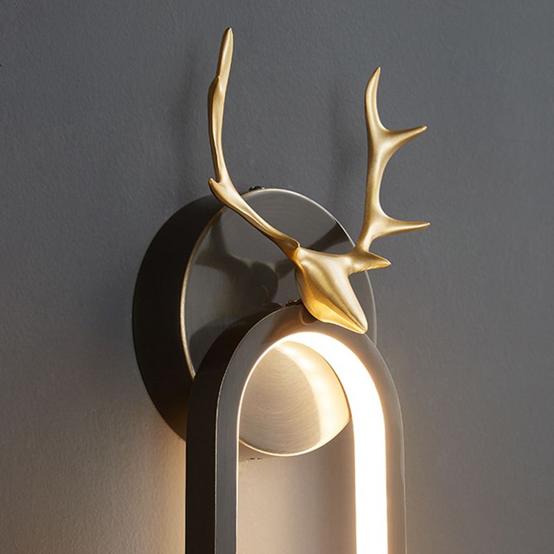 Contemporary Wall Sconce Copper LED Sconce Light Fixture for Bedroom