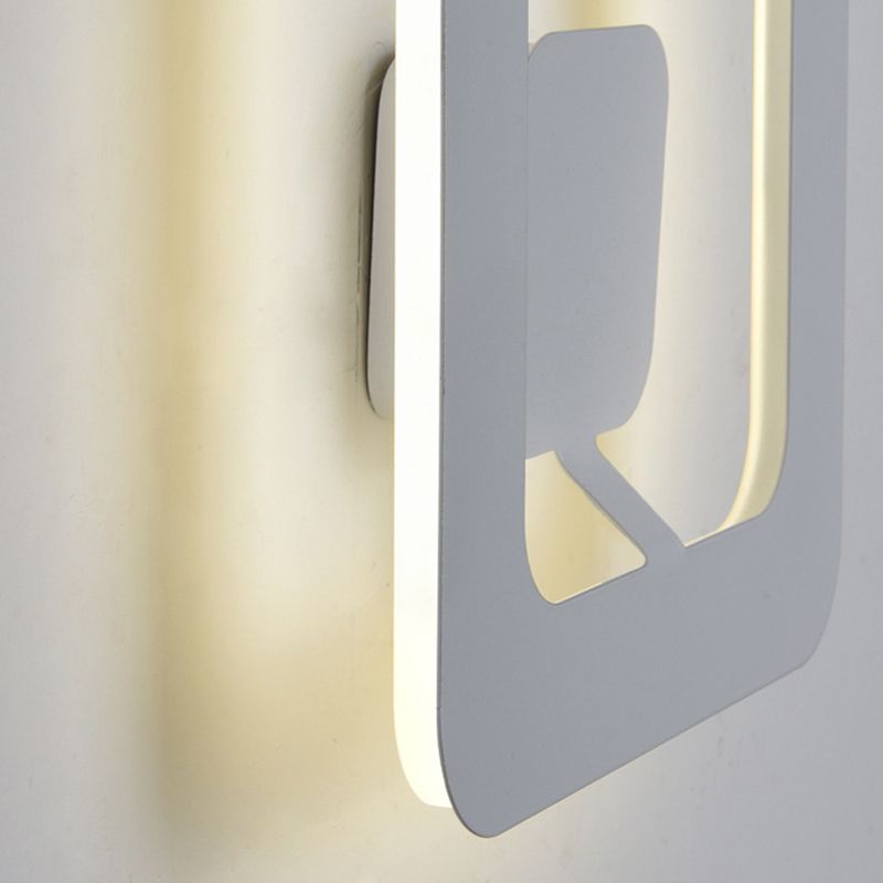 1 Light Geometric Wall Mounted Lamps Modern Style Metal Wall Sconces