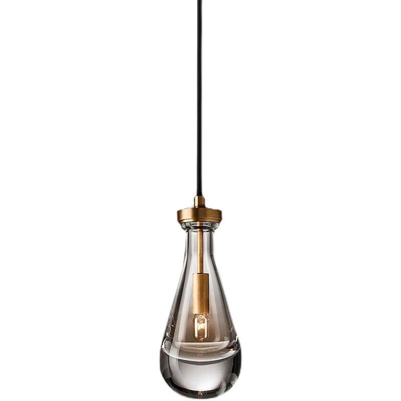 Kristalbrons enkele hanglamp in moderne luxe stijl koper traanhanglamp