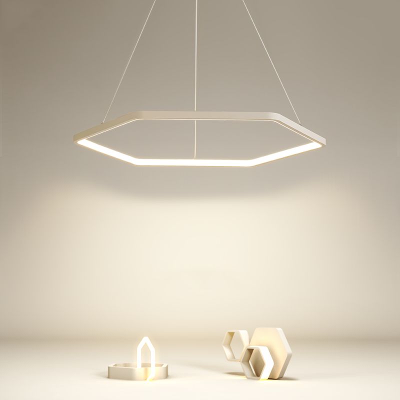 Geometric Hanging Light Kit Simplicity LED Metal Pendant Light Fixture