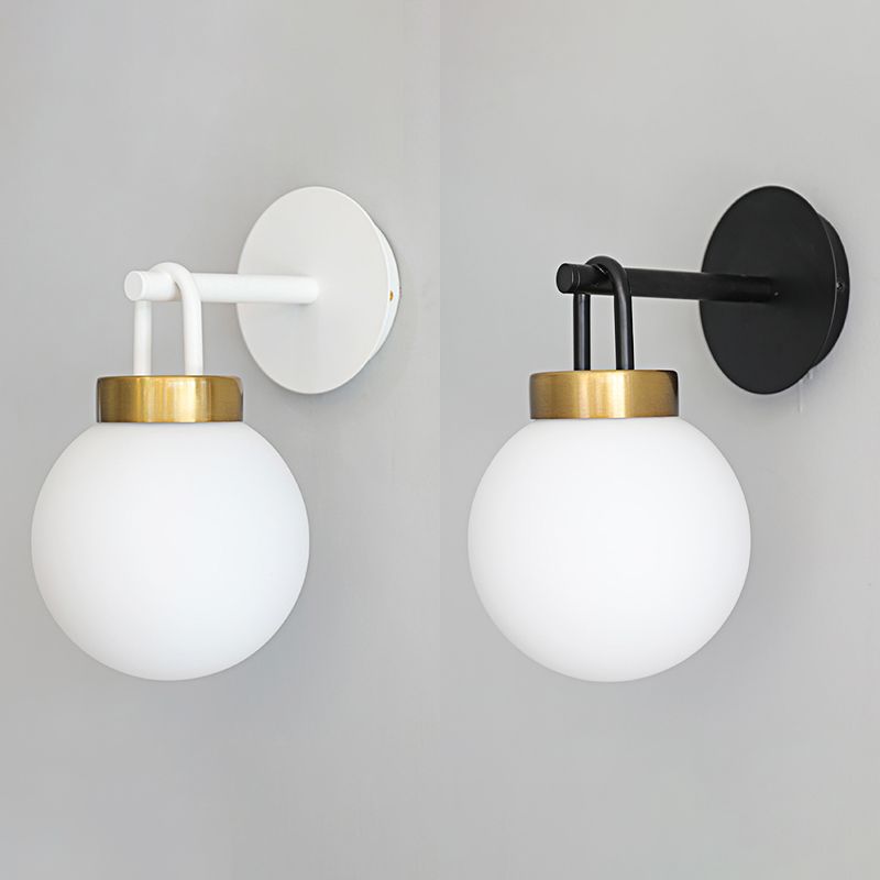 Ball Shaped Sconce Light Fixture Nordic Glass Wall Mounted Light Fixture for Bedroom
