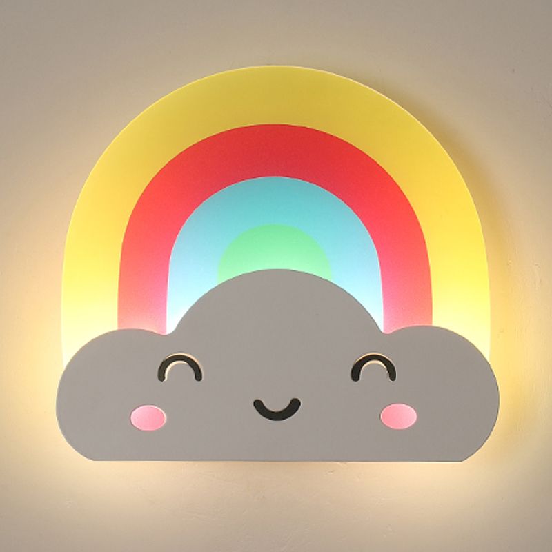 1 Mur géométrique léger style enfant Style en métal Moup Mont luminaire pour la chambre pour enfants