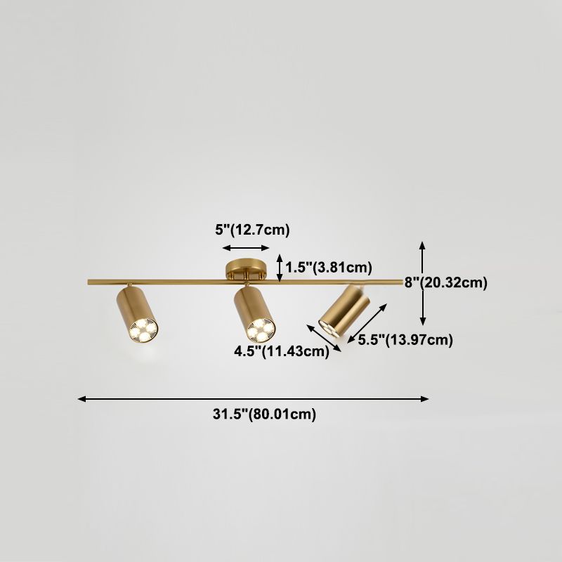 Lámpara de techo de riel de forma cilíndrica de forma cilíndrica Monte de aluminio moderno para centro comercial