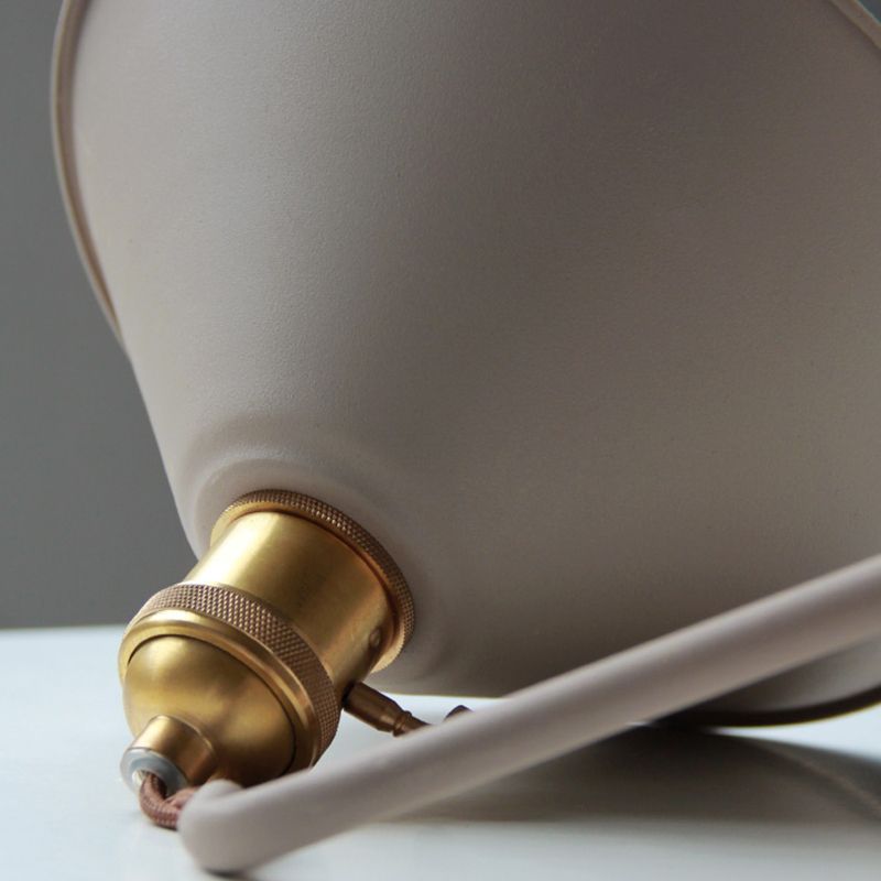 Metal Conical Shade Wall Light Nordic Colorful 8" Wide Wall Sconce for Living Room