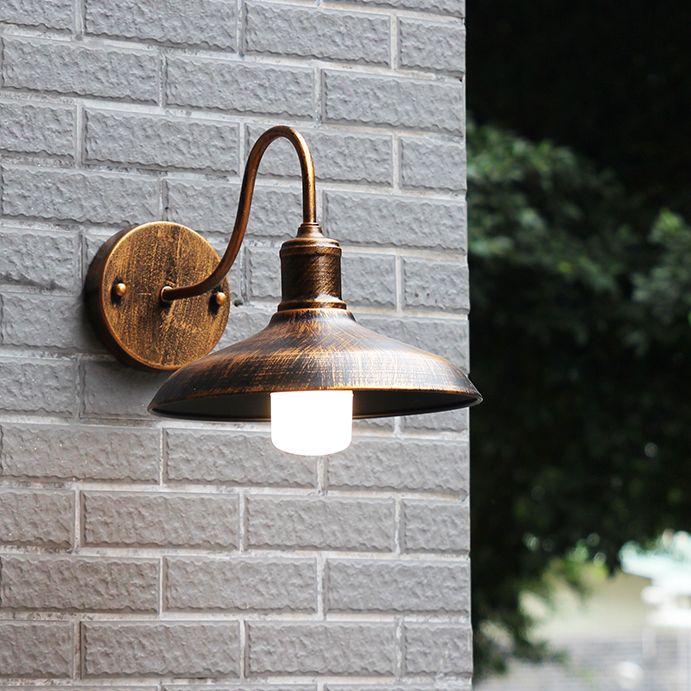 Industrielle Vintage Einwandlampe Schmiedeeisen -Scheunenwandlicht für Außenräume