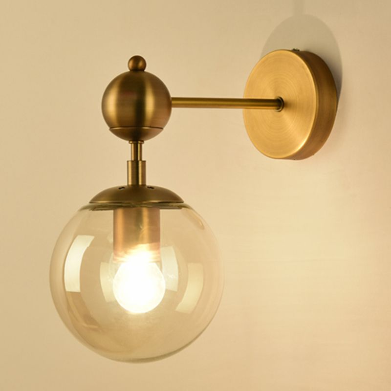Moderne Stil kugelförmiger Wandmontaglampe Metall 1 Lichtwandbeleuchtung Ideen