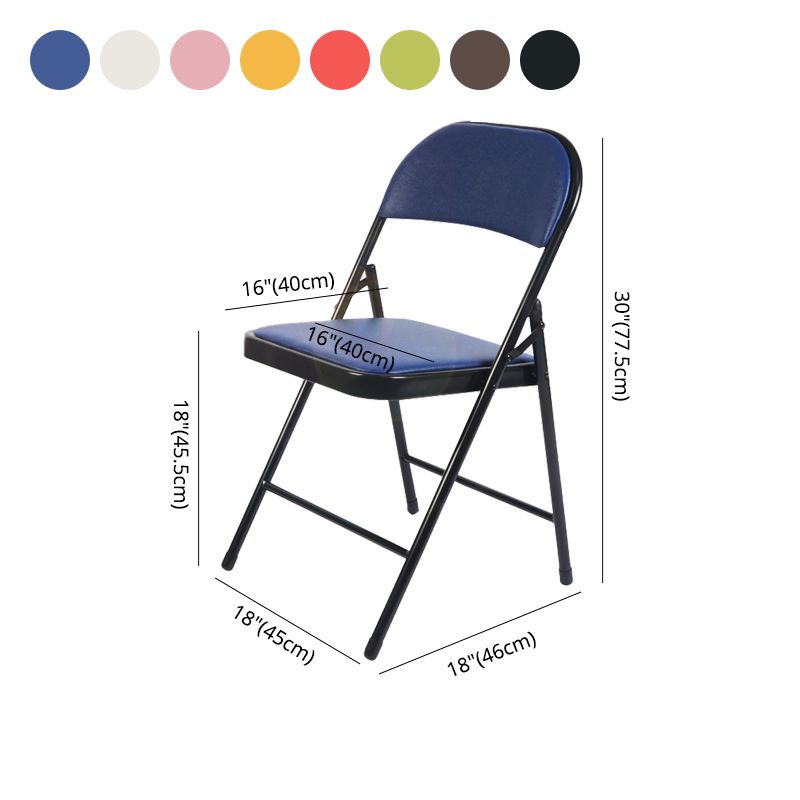 Silla de comedor de estilo moderno Silla auxiliar plegable sin brazos con patas de metal