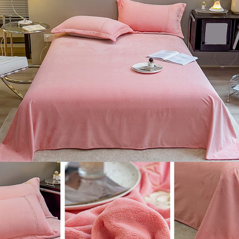 Solid Color Bed Sheet Set Breathable Polyester Bed Sheet Set