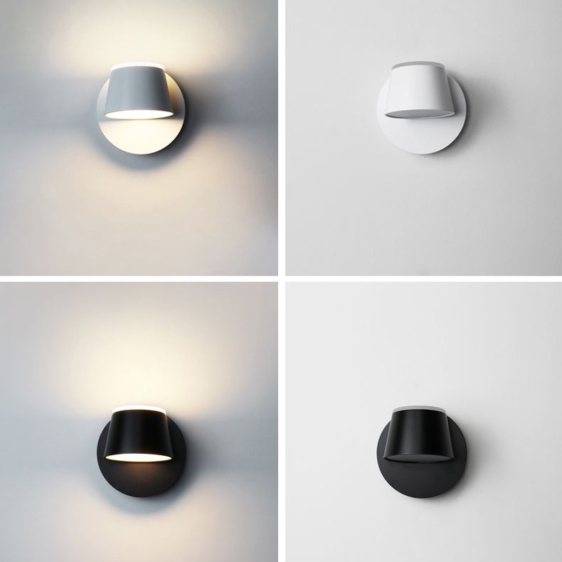 LED Flush Mount Wall Sconce with Acrylic Shade Modern Sconce Light for Living Room