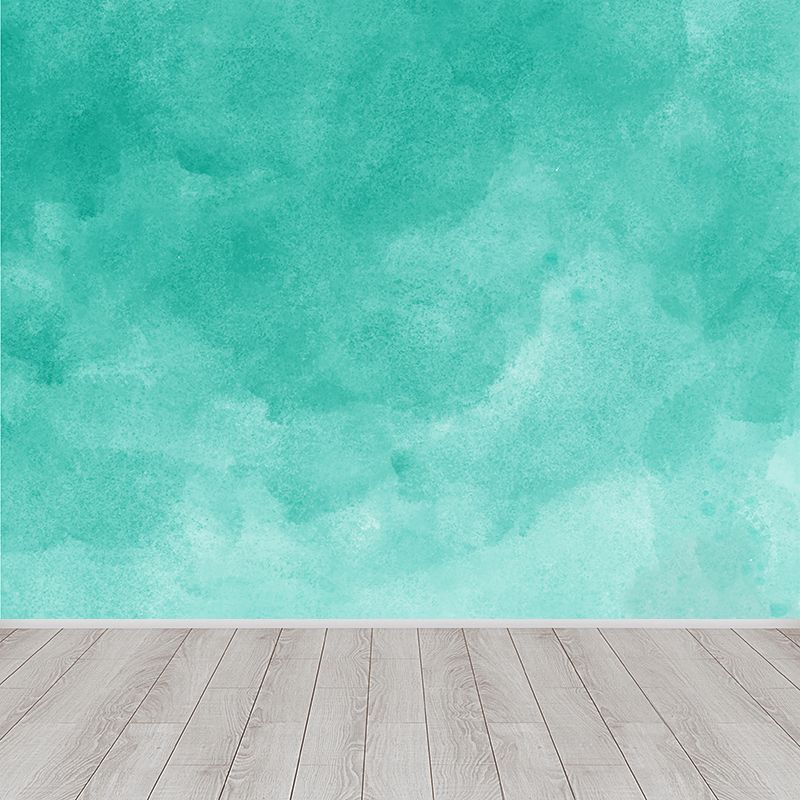 Modern Watercolor Mural Decal for Girls Bedroom Personalised Wall Art in Soft Color