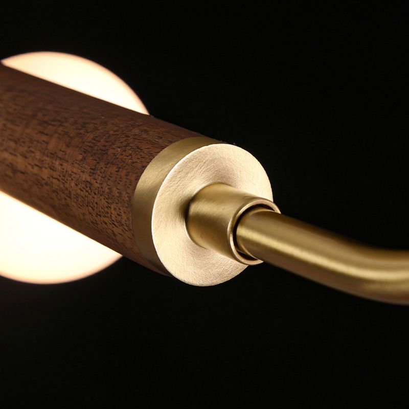 Luces colgantes de isla esférica de iluminación colgante moderna con sombra de vidrio blanco