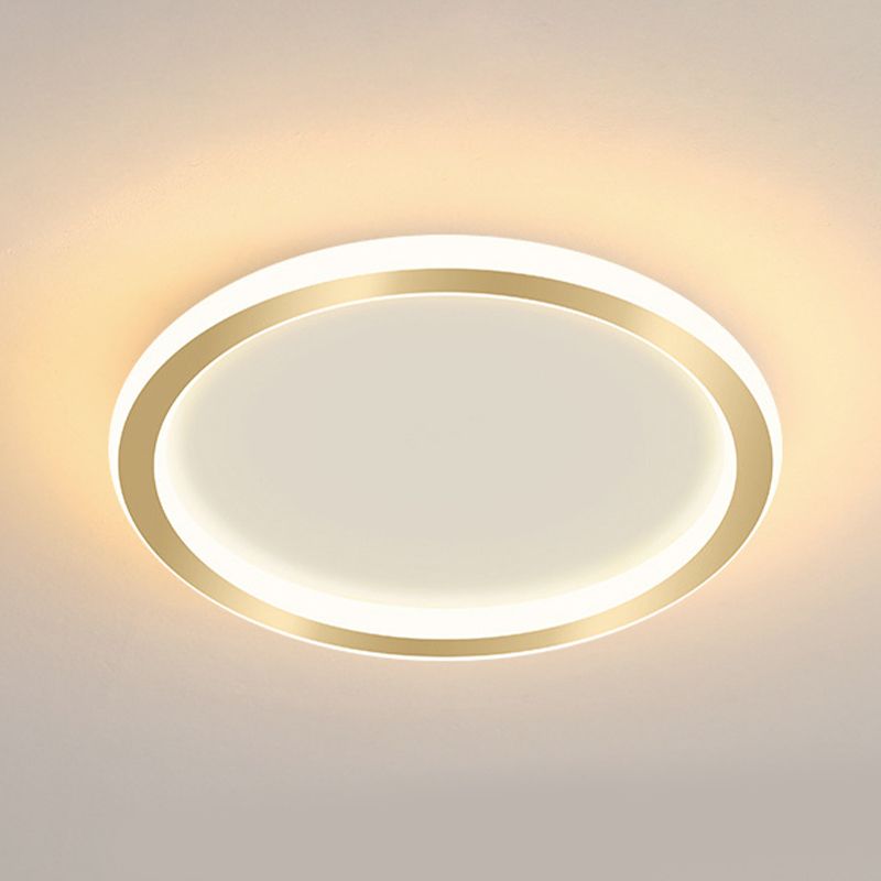 Circle Aluminum Ceiling Mounted Fixture Nordic LED Close to Ceiling Lamp