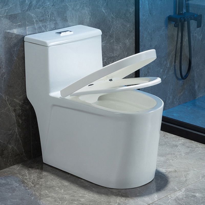 Modern Floor Mount Flush Toilet White Urine Toilet with Slow Close Seat for Bathroom