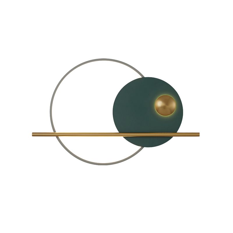 Estilo moderno de forma redonda de pared de pared de metal de montura de pared de 1 luces