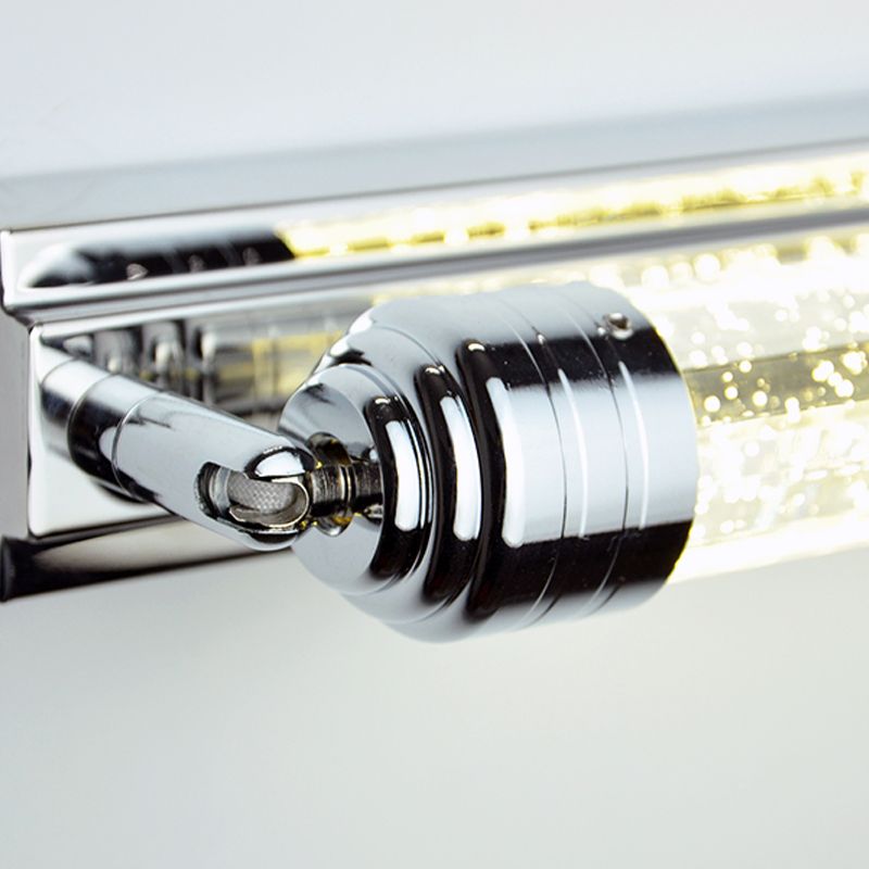 Sombra lineal de 1 luces mate de pared moderno espejo de cristal espejo de la pared lámpara de montaje en plata