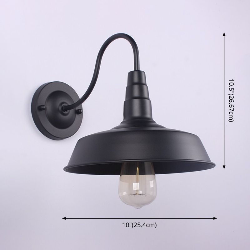 Luz de la pared de la pared industrial Luz de pared 1 Light Metal Wall Donce Black