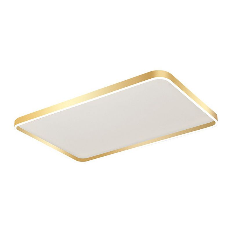Geometric Shaped Metallic Flush Mount Lighting Minimalist Gold LED Flush Mount Fixture