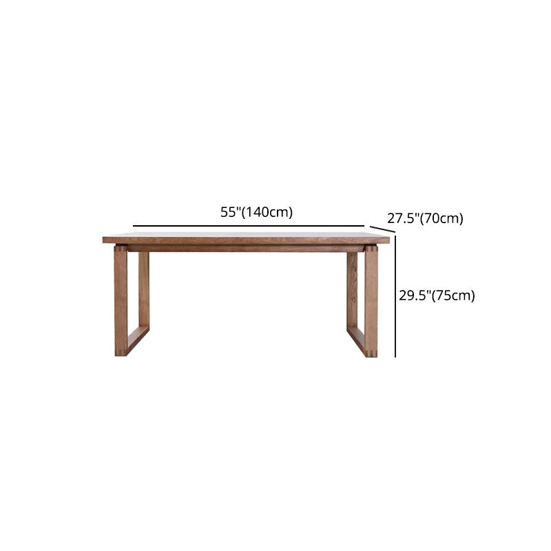 Modern Pine Solid Wood Dining Table Sled Base Dining Table in Natural