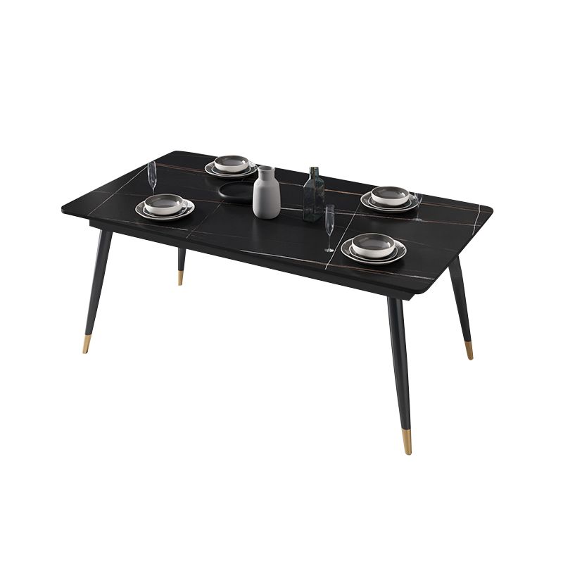 Glam Rectangle 1/4/5/7 Pieces Dinette Set Indoor Stone Top Dining Table Set