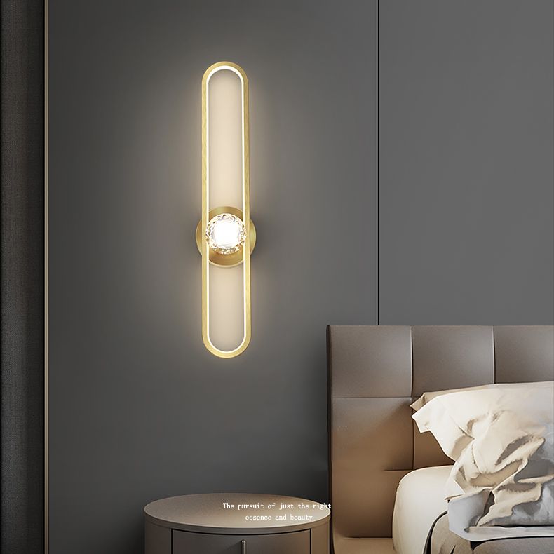 Luces de pared LED acrílicas simples modernas Lámparas de pared de 1 luces para sala de estar para sala de estar