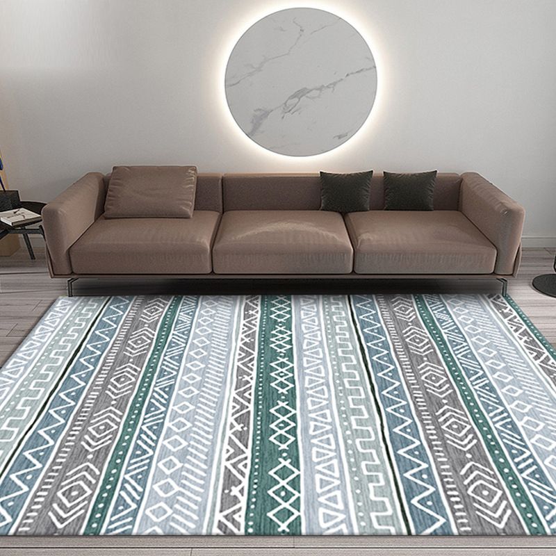 Zuidwestelijke woonkamer vloerkleed multi-kleuren geo-patroon tapijt Anti-slip huisdiervriendelijk wasbaar winderbaar binnenkapper