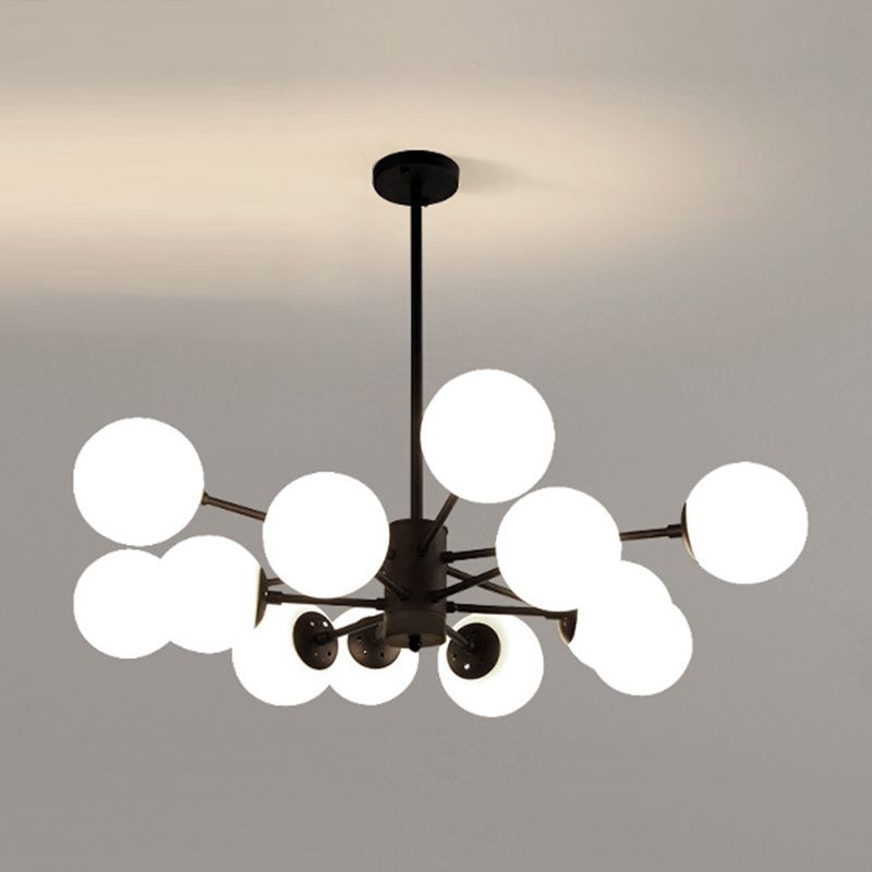 Nordic Globe Chandelier Glass Shade Multi Light Chandelier Pendant for Living Room