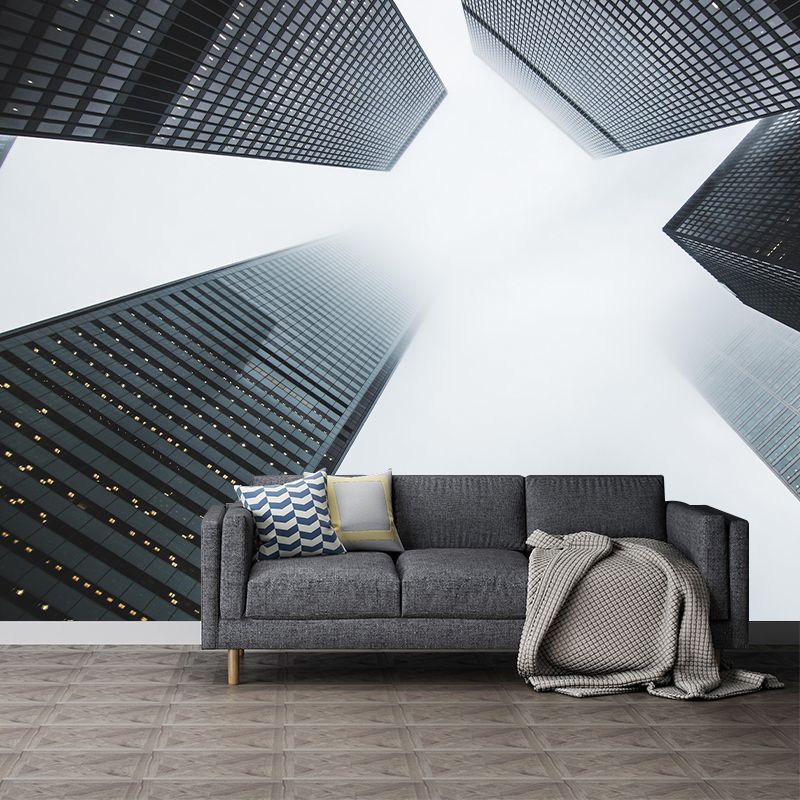 Horizontal Photography Architecture Mural Eco-friendly Wallpaper for Study Room