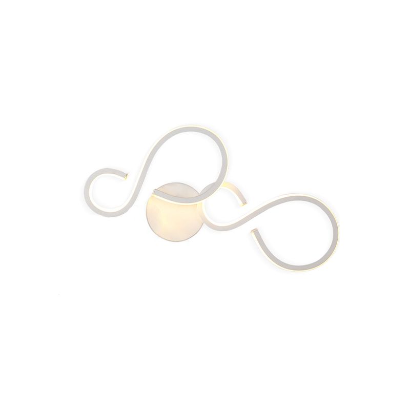 17 "/27.5" H Sala de espiral Sala de pared Spliques Ligos acrílicos LED moderno de iluminación de pared en blanco