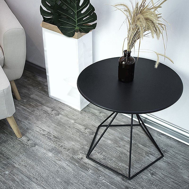 Modern Frame End Table Marble/metal Top Round Side Table for Living Room