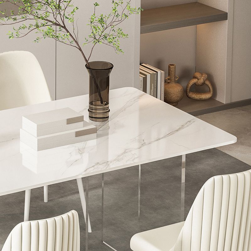 Modern Rectangle Dining Table 1/2/5/7 Pieces Stone Dining Set for Dining Room