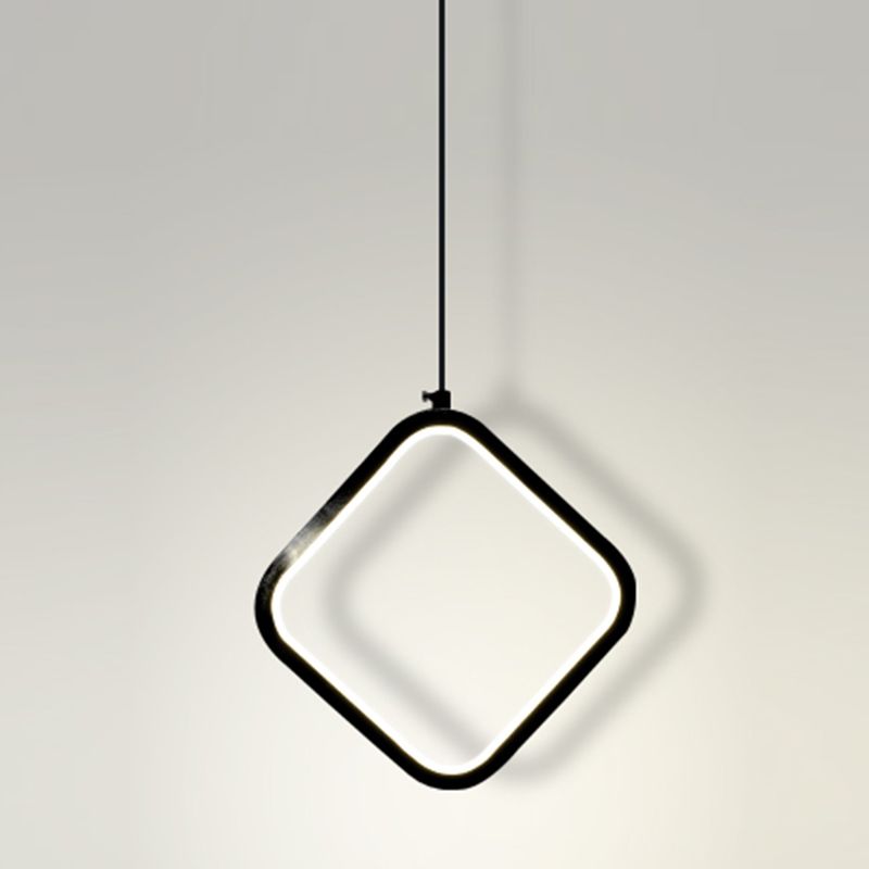 Geometry Shape Metal Hanging Light Modern Style 1-Light Hanging Light Fixture