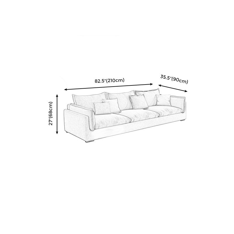 Stationary Living Room Pillow Top Arm Standard Light-grey Seating