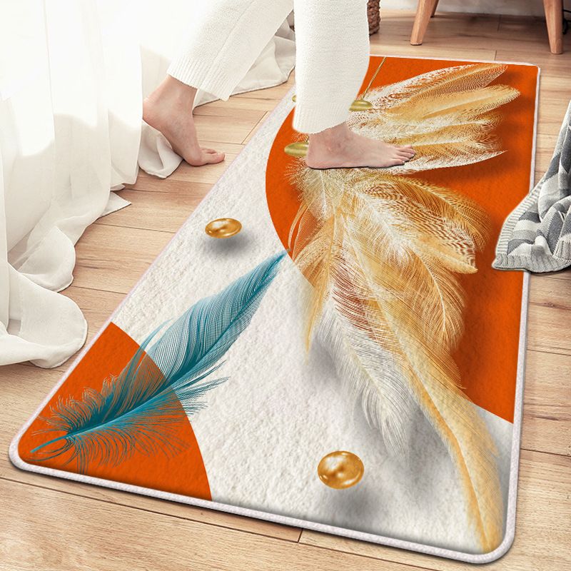 Tapis à rayures en polyester à tapis à rayures en polyester blanc pour chambre à coucher