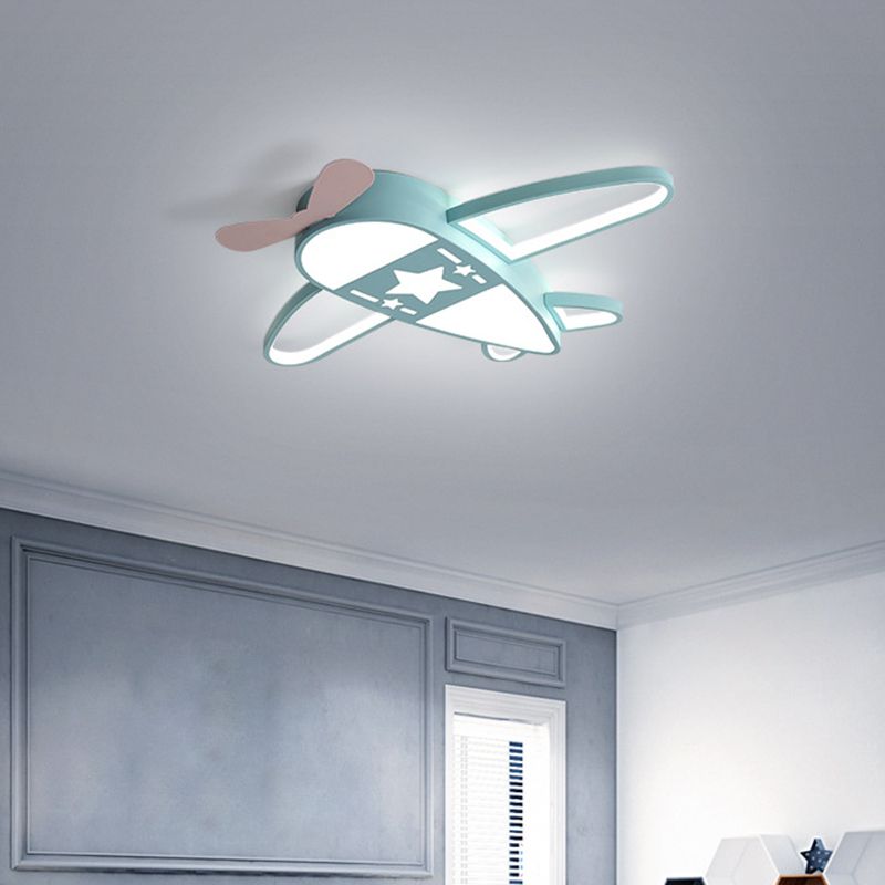 Aircraft Flushmount Lights Cartoon Acrylic Ceiling Mounted Fixture for Bedroom