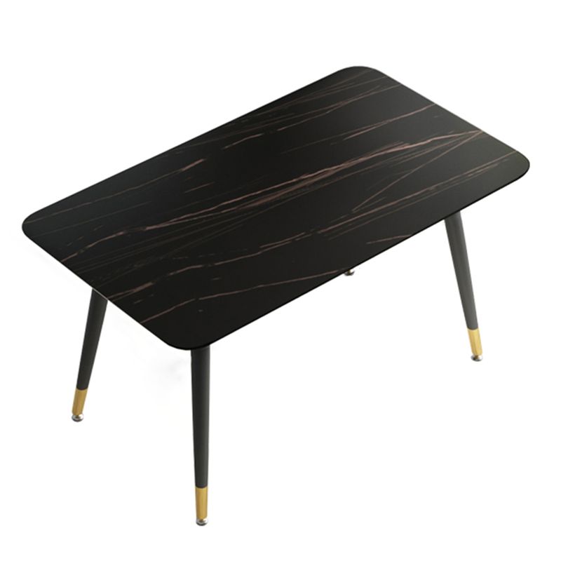Tavolo da pranzo standard di forma standard minimalista tavolo da pranzo in pietra sinterizzata per cucina