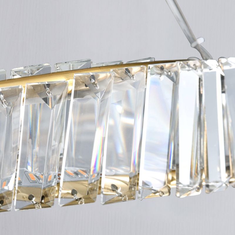 Cosco de techo contemporáneo colgante de iluminación de oro de cristal para sala de estar