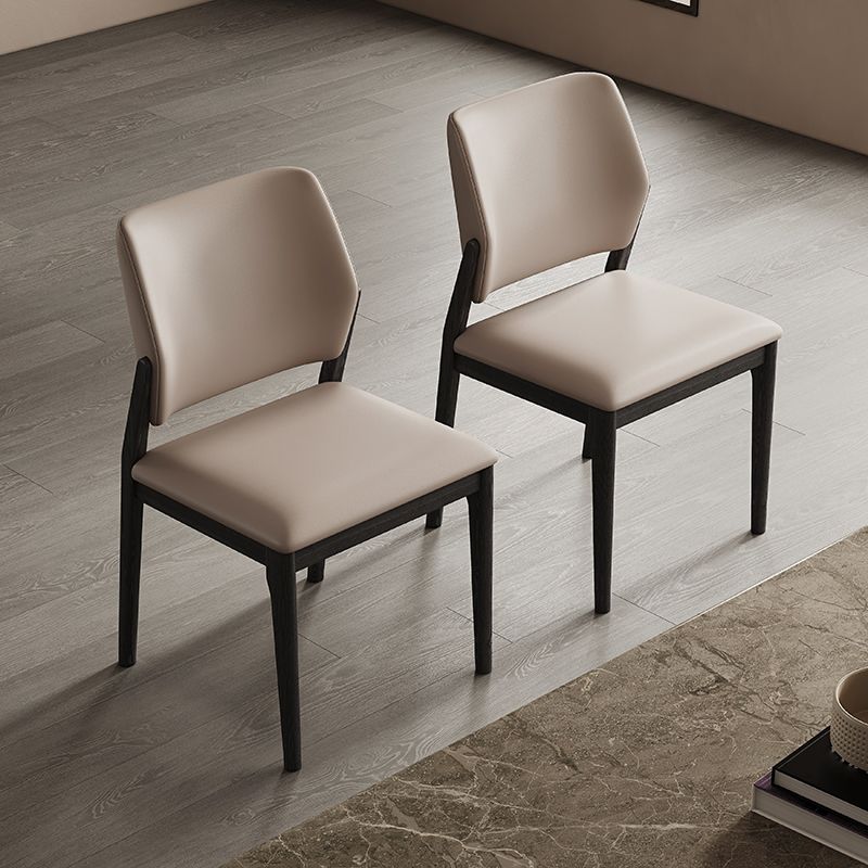 Contemporary Side Dining Chairs Open Back Dining Room Chair for Home