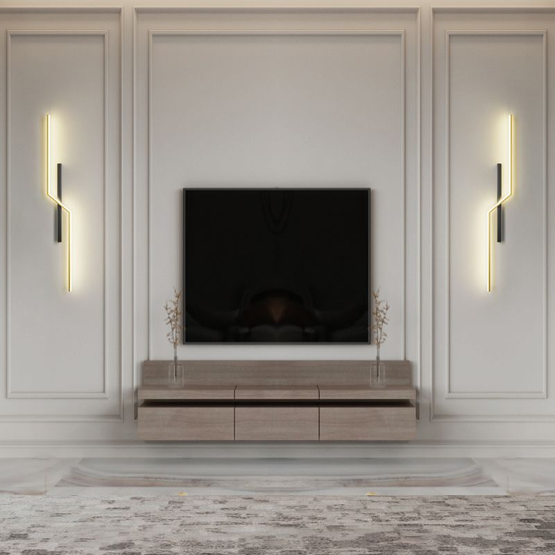 Minimalist Style Aluminum Wall Light Linear LED Wall Sconce for Living Room