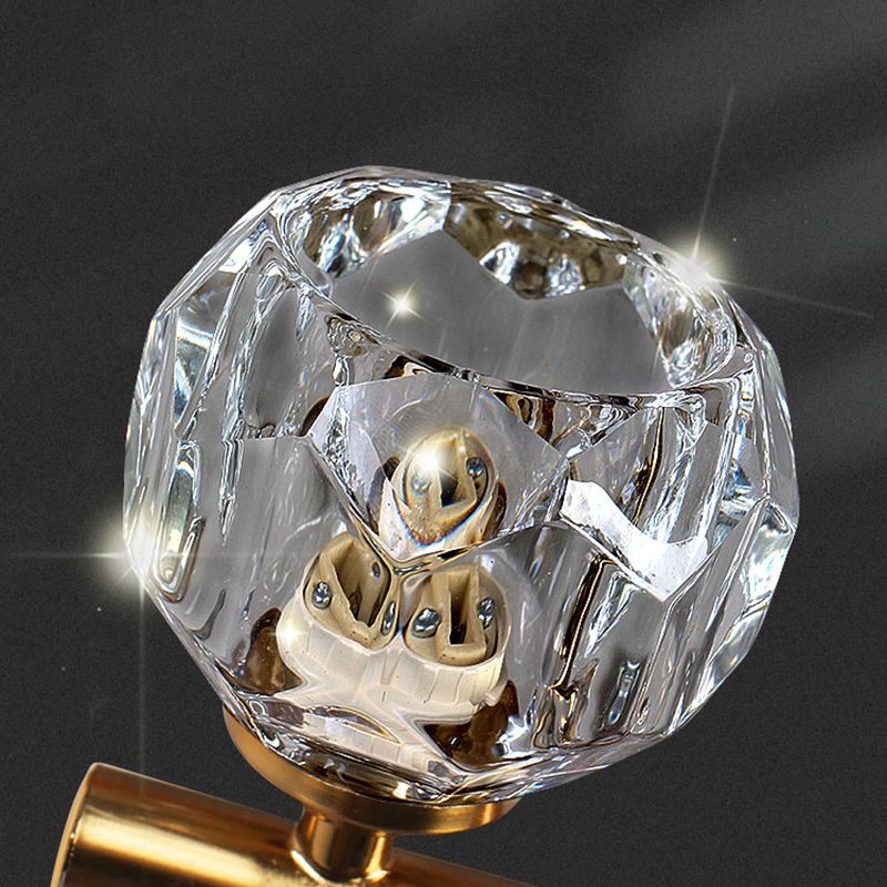 Sphère de l'île contemporaine Lumières de l'île cristalline en or