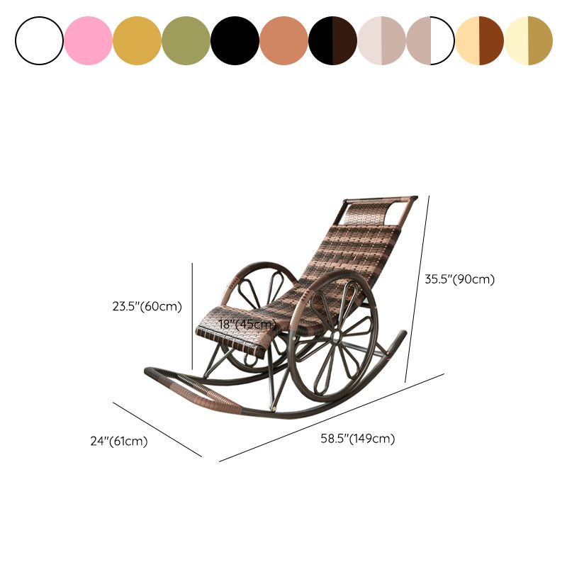 Single Leisure Chaise Lounge Sofa Chair Iron Base Rocking Chair for Living Room