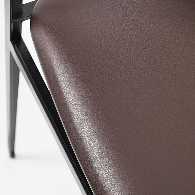 Contemporary Side Chair Metal Open Back Dining Room Chair for Home
