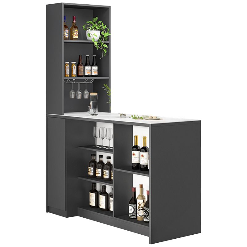 Modern Style Stone Rectangle Bistro Bar Desk Table for Living Room