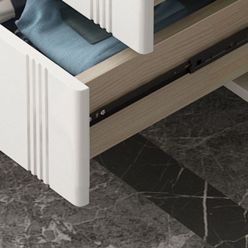 Glam Stone Storage Chest White 16" Wide Bedroom Chest with Drawers