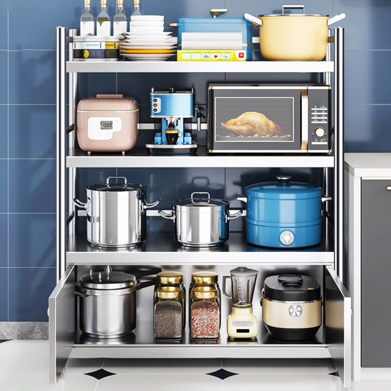 Stainless Steel Prep Table Home Dining Kitchen Island Cart in Silver