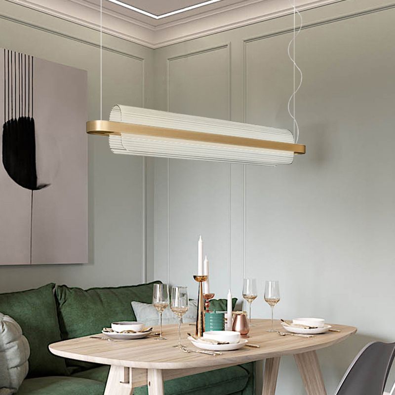 Curl Hanging Island Lights Ultra-Contemporary Acrilic lampadario Acriffetti di illuminazione per il ristorante